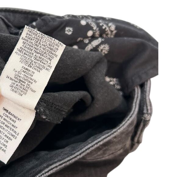 Free People We The Free Crvy Bermuda Shorts Exposed Button Fly Faded Black 34 - Picture 10 of 10